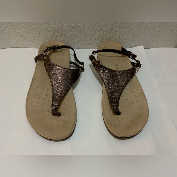 VIONIC Kirra  Sandals Rose Gold Metallic Leather size 10/42 - Picture 1 of 6